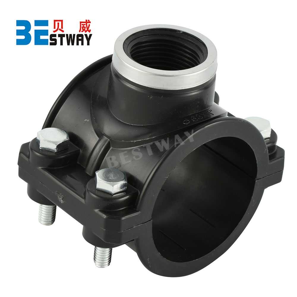 Plastic Clamp Saddle with PE Pipe PN16 irrigation pipe fitting