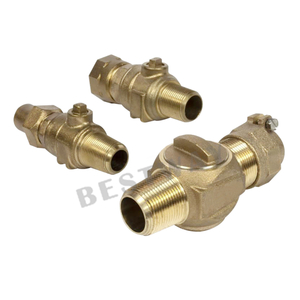 Brass Adapter coupling connector Ballcorps and Corporation Stops