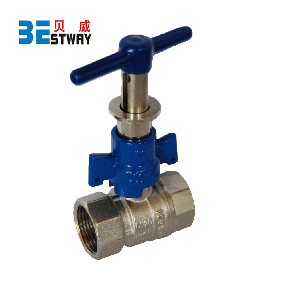 Hot Forged Brass Ball Valve with Lock for Water Meter